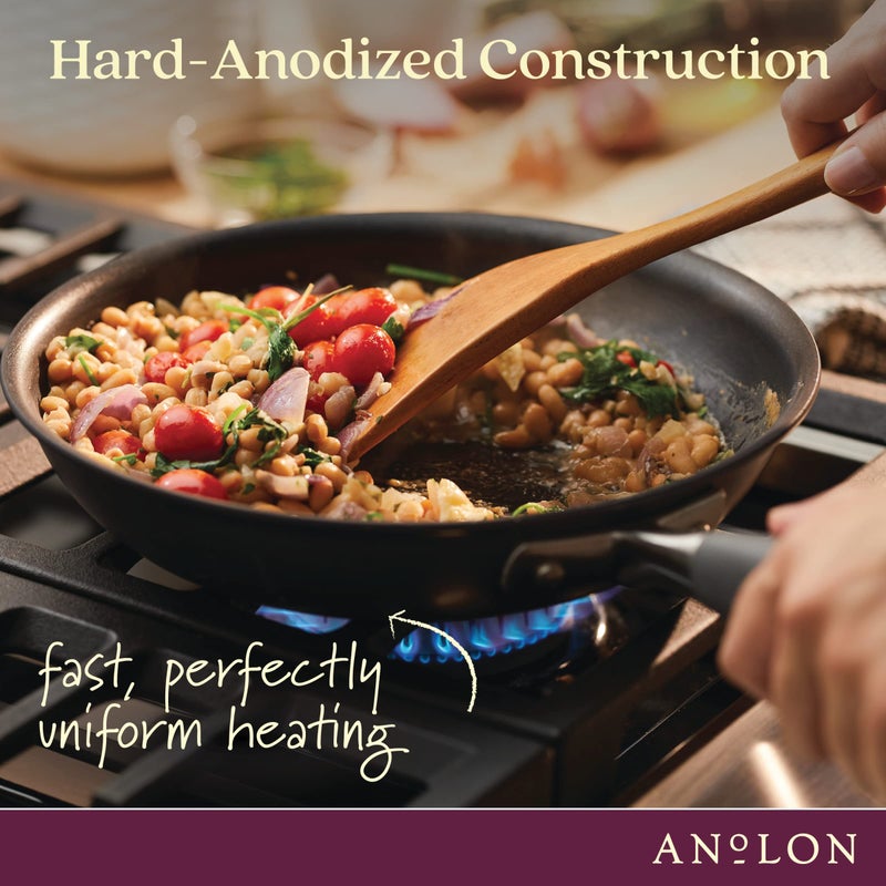 Anolon Advanced Home Hard Anodized Nonstick Frying Pan, 8.5 Inch â€“ Small Non Stick Egg Pan, Durable Nonstick Skillet - Moonstone - Image 5